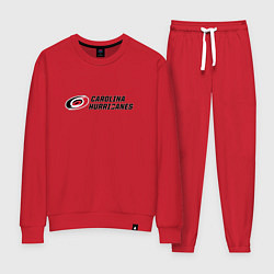 Костюм хлопковый женский Carolina Hurricanes Каролина Харрикейнз, цвет: красный