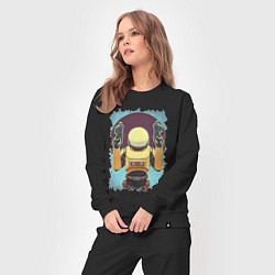 Костюм хлопковый женский Опасный Коммандо, цвет: черный — фото 2