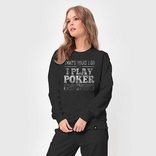 Женский костюм Я играю в покер и я кое-что знаю / Черный – фото 3