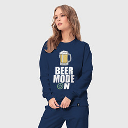 Костюм хлопковый женский BEER MODE ON, ПИВО, цвет: тёмно-синий — фото 2