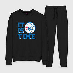 Костюм хлопковый женский It Is Philadelphia 76ers Time Филадельфия Севенти, цвет: черный