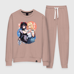 Костюм хлопковый женский Kuroe and Kitagawa, цвет: пыльно-розовый