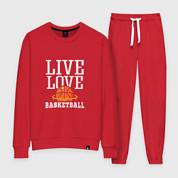 Костюм хлопковый женский Live Love - Basketball, цвет: красный