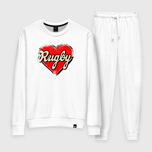 Женский костюм Люблю регби / Белый – фото 1