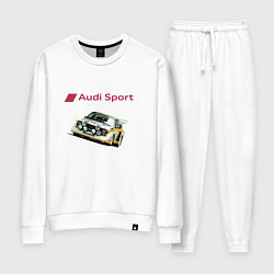 Костюм хлопковый женский Audi Racing team Power, цвет: белый