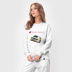 Костюм хлопковый женский Audi Racing team Power, цвет: белый — фото 2