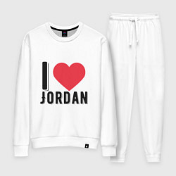 Костюм хлопковый женский I Love Jordan, цвет: белый