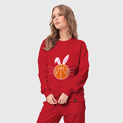 Костюм хлопковый женский Basketball Bunny, цвет: красный — фото 2