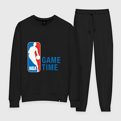 Костюм хлопковый женский NBA Game Time, цвет: черный