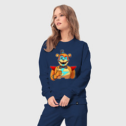 Костюм хлопковый женский Five Nights at Freddys: Security Breach - Глэмрок, цвет: тёмно-синий — фото 2