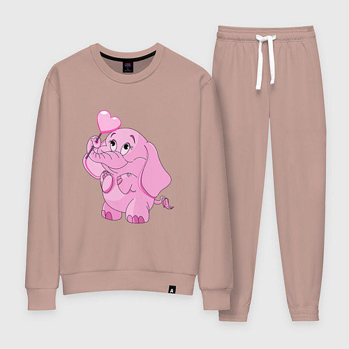 Женский костюм Розовый слонёнок / Пыльно-розовый – фото 1