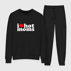 Костюм хлопковый женский I LOVE HOT MOMS, цвет: черный