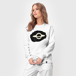 Костюм хлопковый женский Interstellar black hole, цвет: белый — фото 2