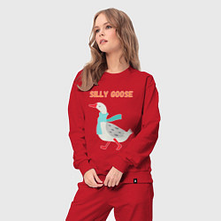Костюм хлопковый женский Silly Goose, цвет: красный — фото 2