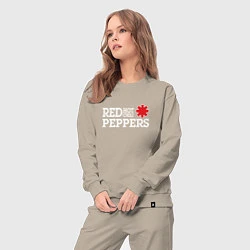 Костюм хлопковый женский RHCP Logo Red Hot Chili Peppers, цвет: миндальный — фото 2