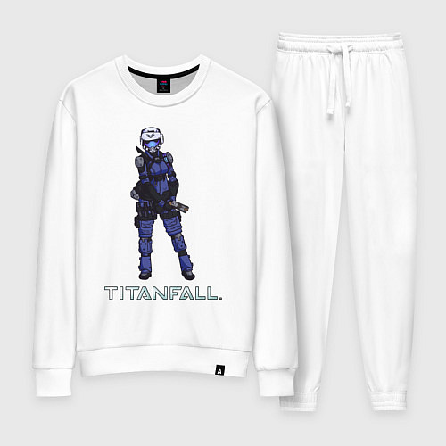Женский костюм TITANFALL BLUE ART титанфолл / Белый – фото 1