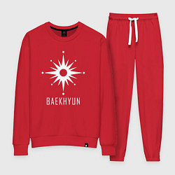 Костюм хлопковый женский Exo BAEKHYUN, цвет: красный