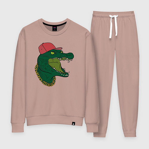 Женский костюм Крокодил рэпер / Пыльно-розовый – фото 1