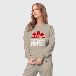 Костюм хлопковый женский RHCP Logo Red Hot Chili Peppers Logo, цвет: миндальный — фото 2