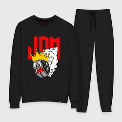 Костюм хлопковый женский JDM Wheel King, цвет: черный