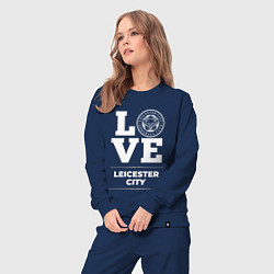 Костюм хлопковый женский Leicester City Love Classic, цвет: тёмно-синий — фото 2