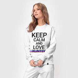 Костюм хлопковый женский Keep calm Klintsy Клинцы ID465, цвет: белый — фото 2