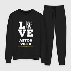 Костюм хлопковый женский Aston Villa Love Classic, цвет: черный