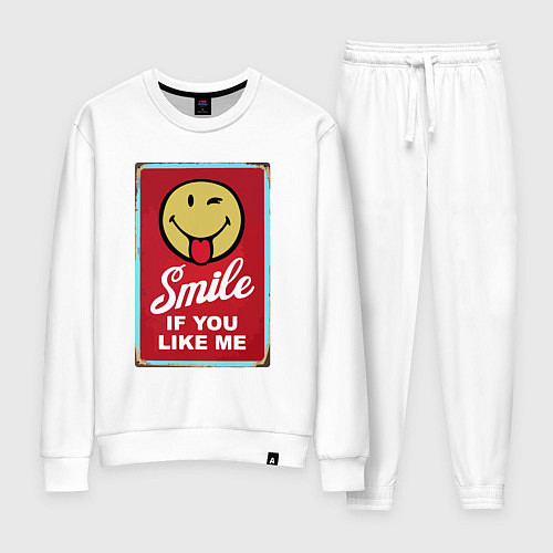 Женский костюм Smile if you like me / Белый – фото 1