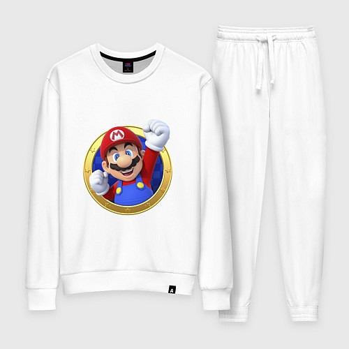 Женский костюм Марио 3d / Белый – фото 1