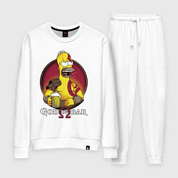 Костюм хлопковый женский Homer god of bar, цвет: белый