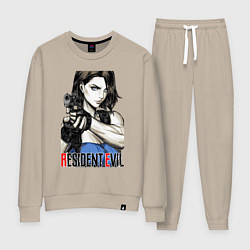 Костюм хлопковый женский Jill RE3, цвет: миндальный