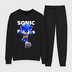 Костюм хлопковый женский Sonic the Hedgehog 2022, цвет: черный