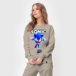 Костюм хлопковый женский Sonic the Hedgehog 2022, цвет: миндальный — фото 2