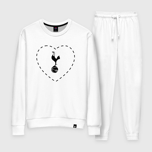 Женский костюм Лого Tottenham в сердечке / Белый – фото 1