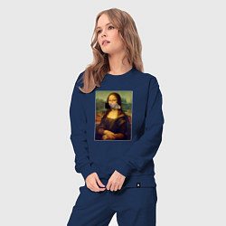 Костюм хлопковый женский Мона Милос, цвет: тёмно-синий — фото 2