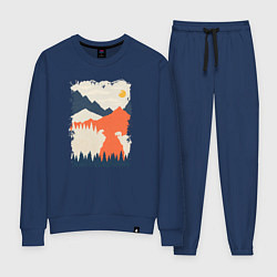 Костюм хлопковый женский У пропасти, цвет: тёмно-синий