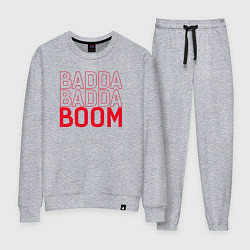 Костюм хлопковый женский Badda Badda Boom, цвет: меланж