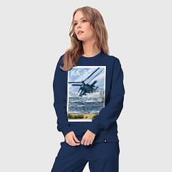 Костюм хлопковый женский Вертолет КА-52, цвет: тёмно-синий — фото 2