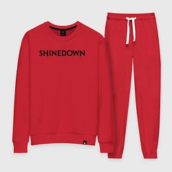 Костюм хлопковый женский Shinedown лого, цвет: красный