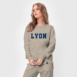 Костюм хлопковый женский Lyon FC Classic, цвет: миндальный — фото 2