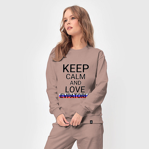 Женский костюм Keep calm Evpatoria Евпатория / Пыльно-розовый – фото 3