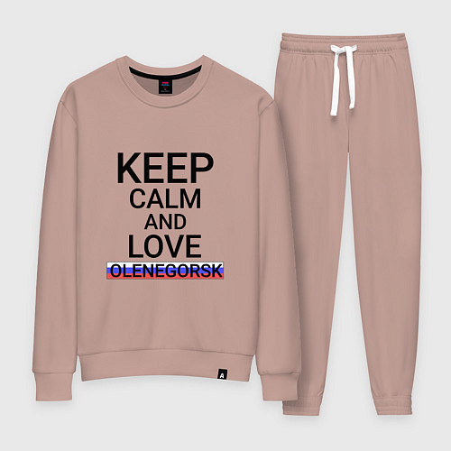 Женский костюм Keep calm Olenegorsk Оленегорск / Пыльно-розовый – фото 1