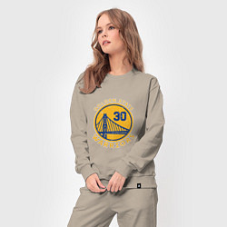 Костюм хлопковый женский GS Warriors, цвет: миндальный — фото 2