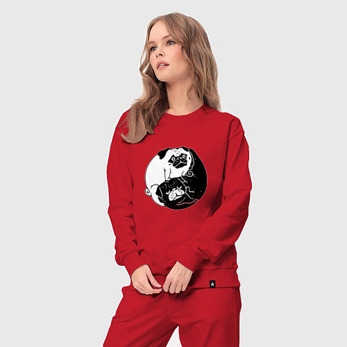 Женский костюм Собачий Инь Янь / Красный – фото 3