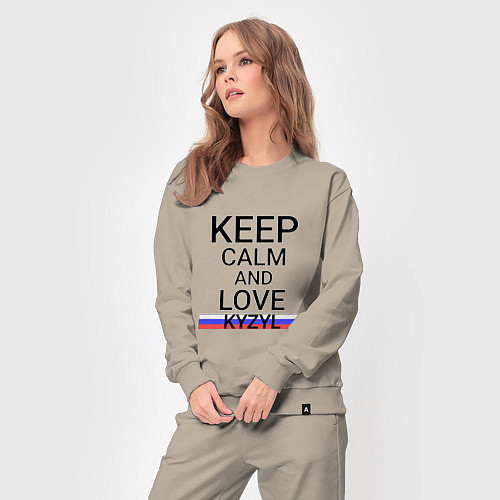 Женский костюм Keep calm Kyzyl Кызыл / Миндальный – фото 3