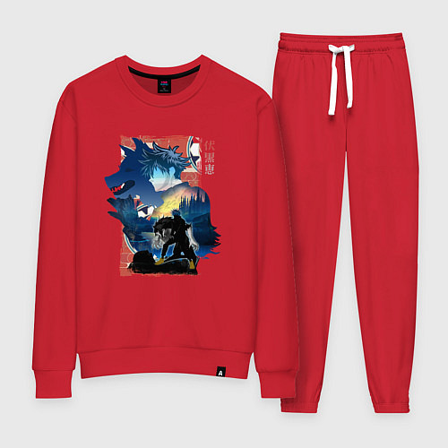 Женский костюм Мэгуми Фусигуро магическая битва / Красный – фото 1