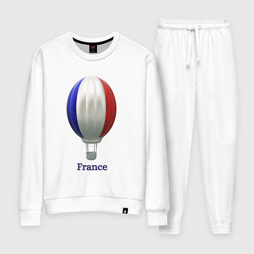 Женский костюм 3d aerostat French flag / Белый – фото 1