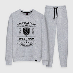 Костюм хлопковый женский West Ham: Football Club Number 1 Legendary, цвет: меланж
