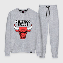 Костюм хлопковый женский Chicago Bulls, цвет: меланж