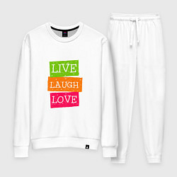 Женский костюм Live laugh love quote